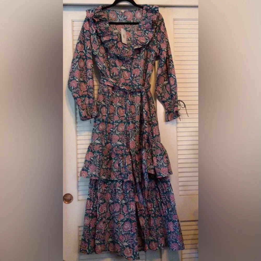 Floral Maxi Dress with Ruffle Details - Picture 5 of 11